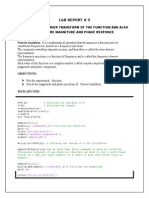 Lab Report # 5: Fourier Transform: It Is A Mathematical Operation That Decomposes A Function Into Its