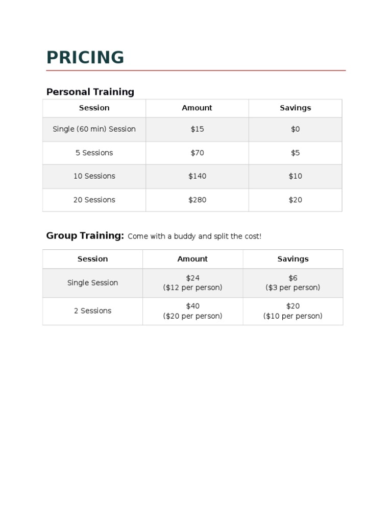 Pricing | PDF