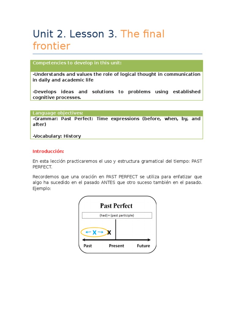 Unit 2. Lesson 3. The Final Frontier | PDF | Career & Growth | Language ...