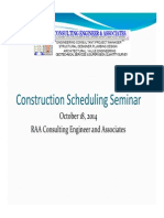 Construction Scheduling Seminar