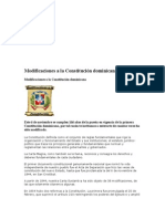 Modificaciones A La Constitución Dominicana