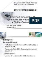 VII. Evidencia Empírica H-O, IPF y Stolper-Samuelson 2015-I