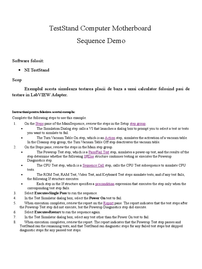 TestStand Motherboard Testing Guide | PDF | Random Access Memory ...