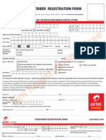 Airtel Subscriber Registration Form