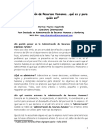 La Administracion de Recursos Humanos