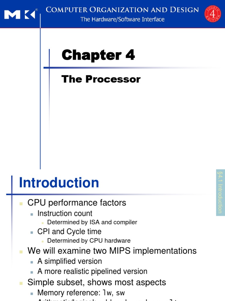 Computer Organization and Design Pipeliing-Chapter+4 Slides | PDF ...