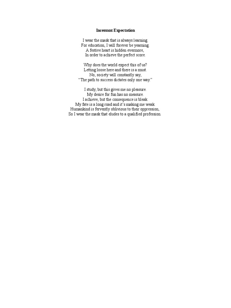 Maskpoem | PDF