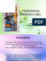 Pendidikan Sebagai Ilmu