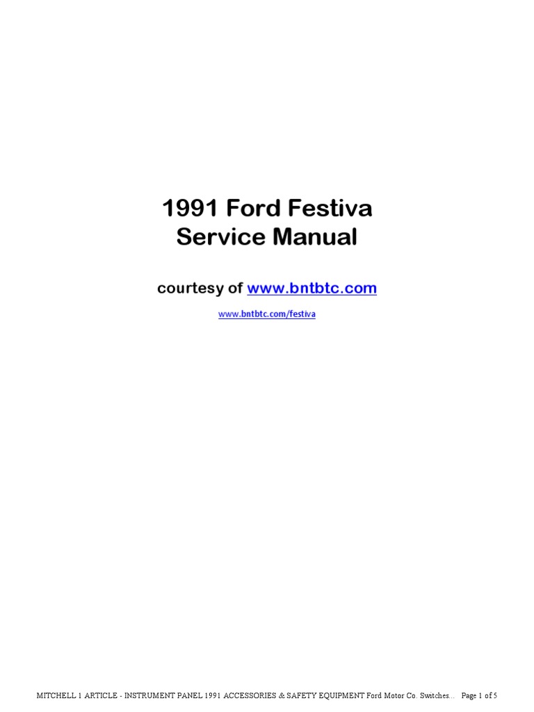 Service Manual Ford L4 Engine