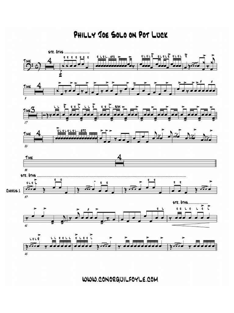 Philly Jo Jones - Pot Luck Solo | PDF