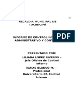 Informe de Control Interno Administrativo y Contable 2014 1