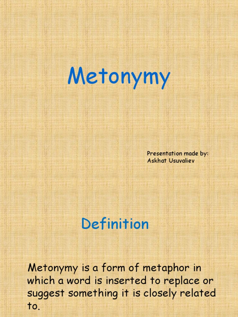 Metonymy Presentation | PDF