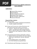 data Mining-Applications, Issues