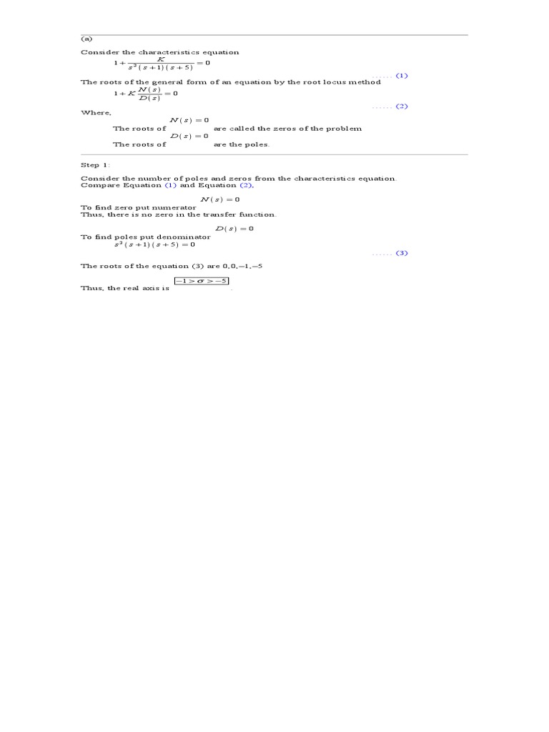 Root Locus Method Analysis | PDF | Teaching Methods & Materials