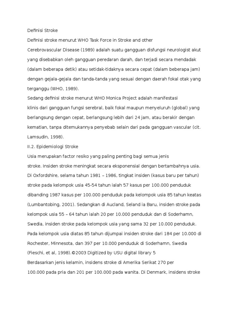 Definisi Stroke