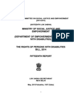 RPWD Bill - Report by Standing Committee Bill MSJE