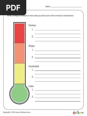 Anger Anxiety Thermometer | PDF