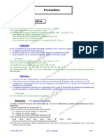Cours Probabilités PDF