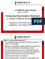 ANSYS Users Group - Hyperelastic Materials