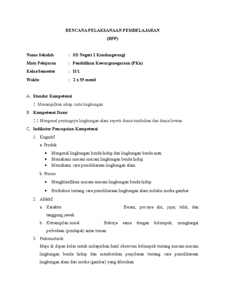 II Semester I Alokasi waktu.