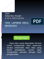Download Teks Laporan Hasil Observasi PPT by Salsa Nur Aisyah SN264631803 doc pdf