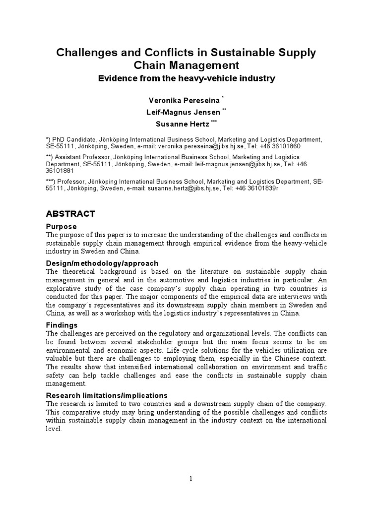 Sustainability Supply Chain | PDF | Supply Chain Management ...