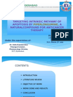 Seminar On : Targeting Intrinsic Pathway of Apoptosis by A Naturalcompound For Anticancer Therapy