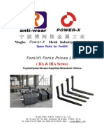 Forklift Forks Prices List: Ningbo