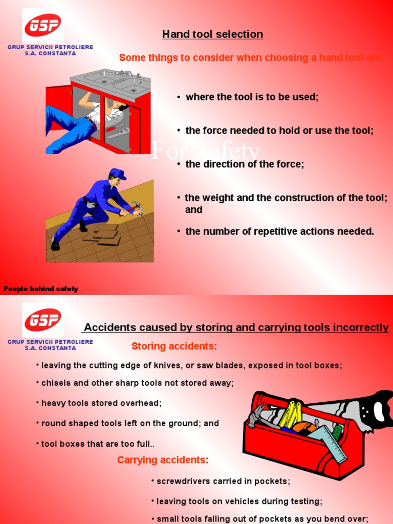 Hand tool safety tips PDF Knife Blade