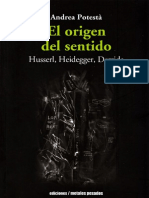 Potesta Andrea - El Origen Del Sentido - Husserl-Heidegger-Derrida