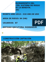 Proyecto Mejoramiento Del Reservorio Del Sistema de Riego