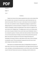 Critical Response Problem Essay