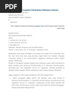 Contoh Surat Gugatan Perbuatan Melawan Hukum