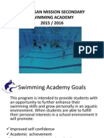 2015 Swim Academy Parent Night