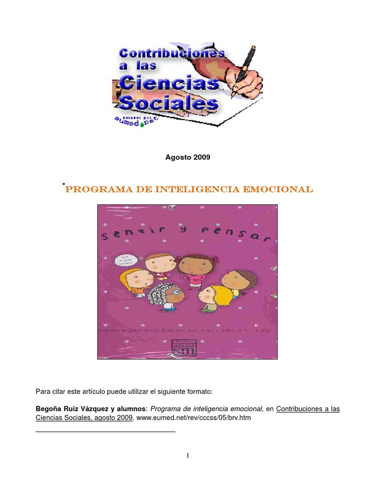 Programa de Inteligencia Emocional Infantil | PDF