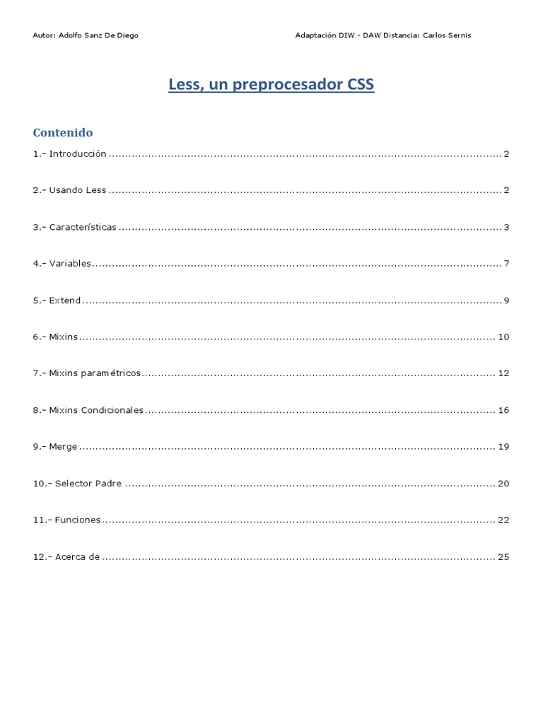 DIW08 Less | PDF | Hojas de estilo en cascada | Script Java
