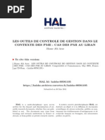 LES OUTILS DE CONTROLE DE GESTION DANS LE CONTEXTE DES PME