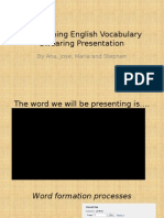 Researching English Vocabulary Swearing Presentation: by Ana, Jose, Maria and Stephen