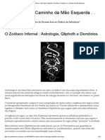 O Zodíaco Infernal - Astrologia, Qliphoth e Demônios - Ocultismo e Caminho Da Mão Esquerda