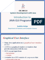 Introduction To: JAVA GUI Programming