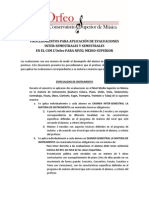 Procedimientos Para Aplicación de Evaluaciones