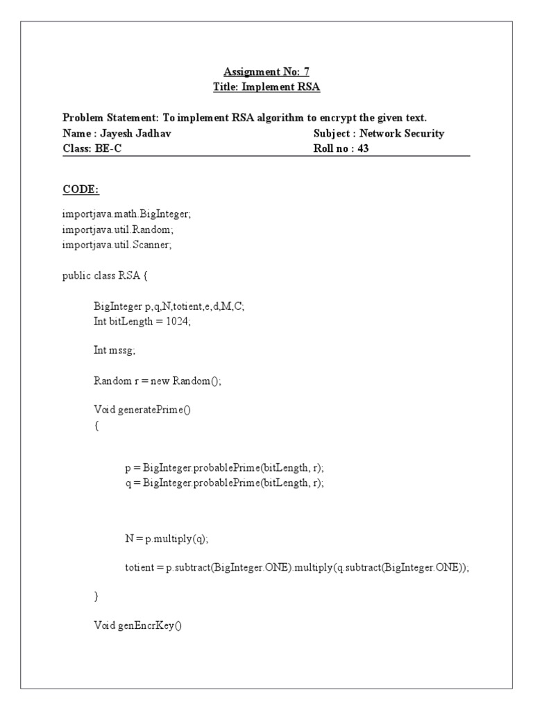 NSrsa | PDF | Computers