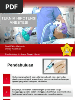 Download PPT Teknik Hipotensi Anestesi by Yudi Pratama SN264673995 doc pdf
