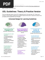 Udl Guidelines: Theory & Practice Version