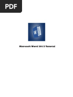 Word 2013 Manual