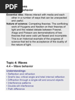 Topic 4.4 - Wave Behavior