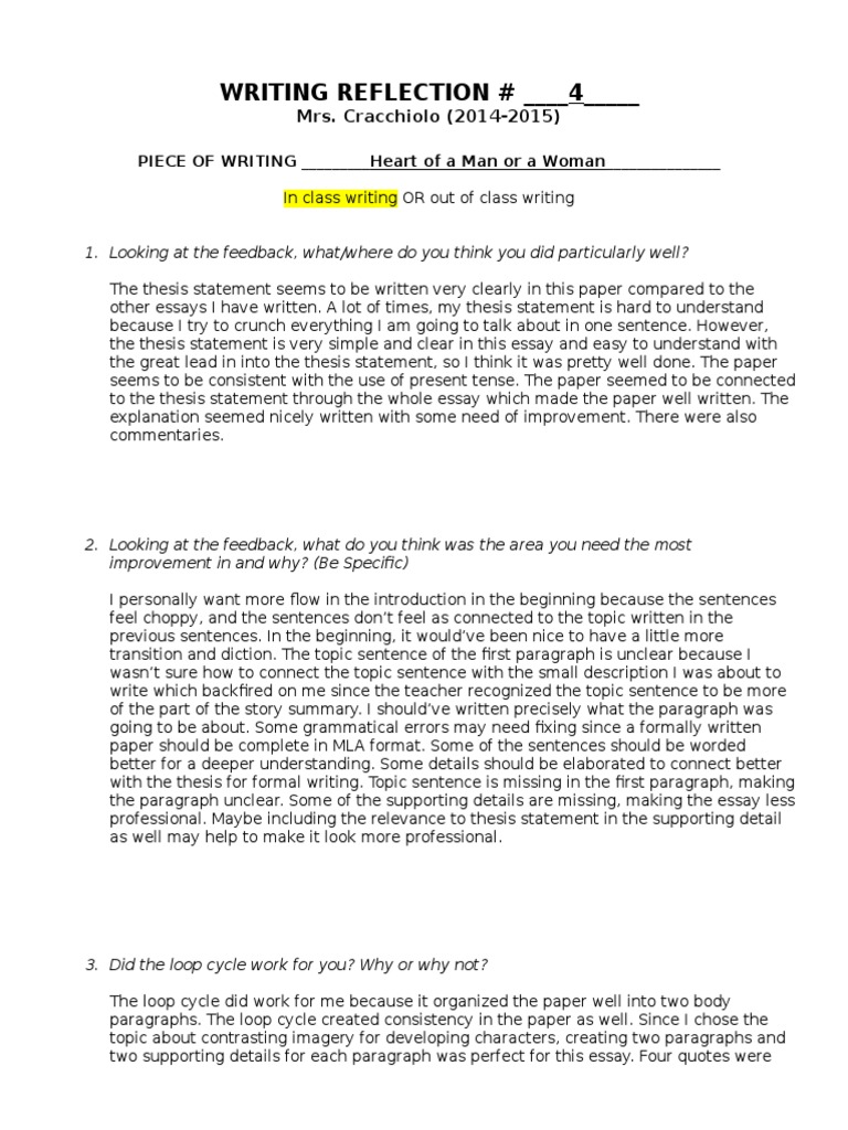 Self-reflection essay about yourself pdf picture