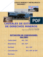 Causales de Extinción de Conseciones Mineras