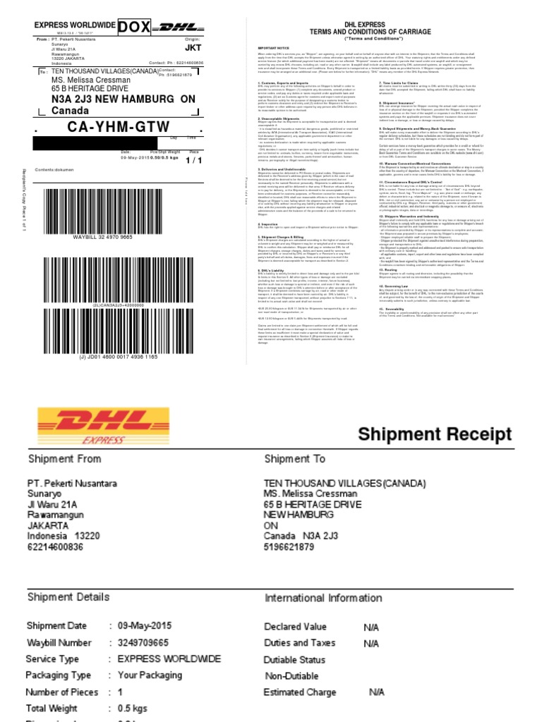 Canada Customs Indemnity