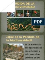 Perdida de La Biodiversidad